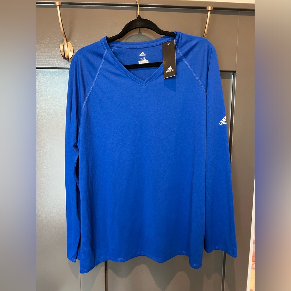 NWT ADIDAS Blue Long Sleeve Shirt